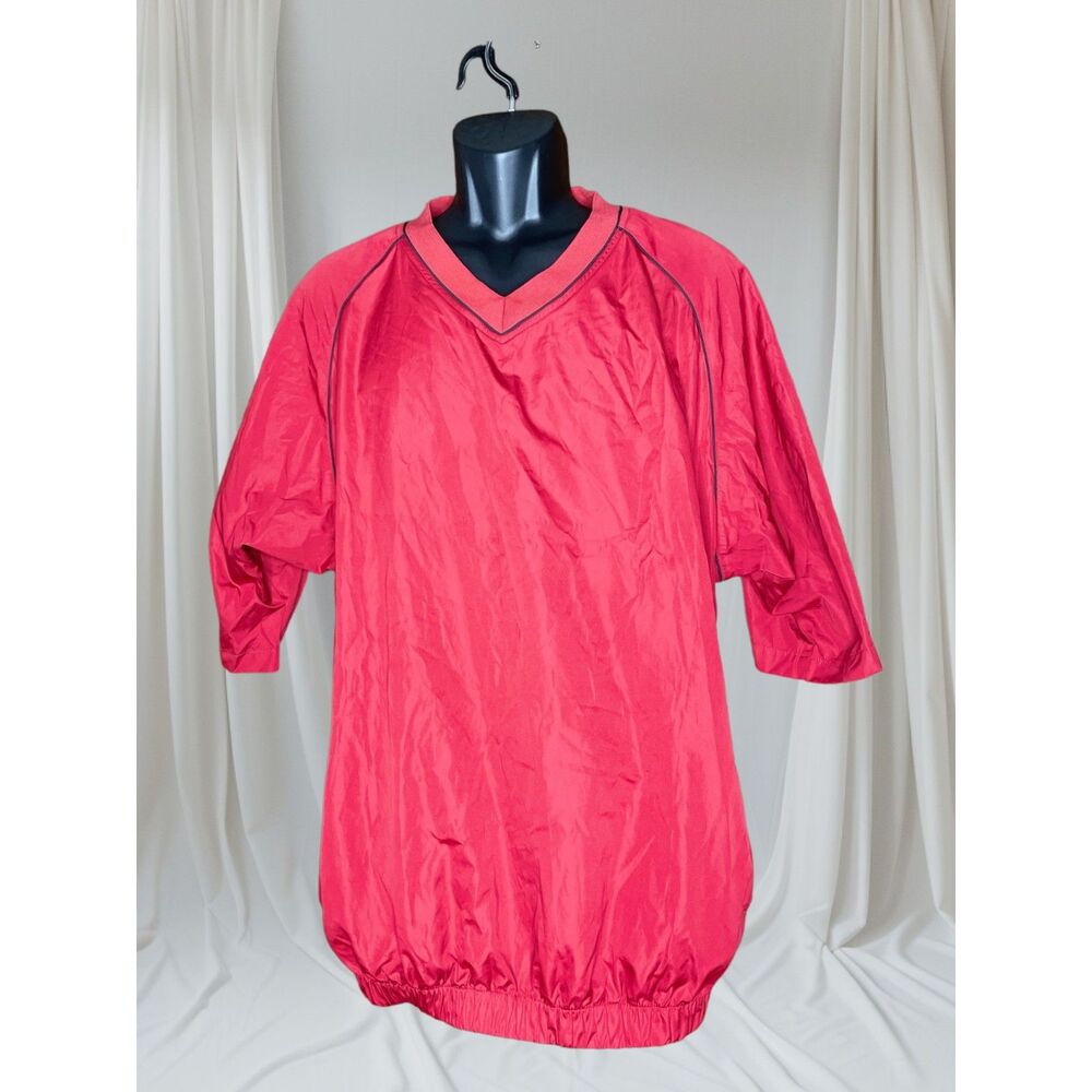 FootJoy V Neck Golf Windshirt Red/Black Men's XL
